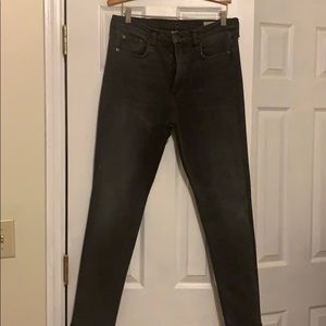 Rag & Bone high rise skinny jeans gray/black